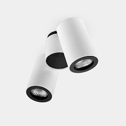 Plafoniera PIPE DOUBLE 2-Lampadine, girevole GU10 IP23, Bianco dimmerabile