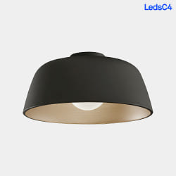 Applique et plafonnier MISO  433MM E27 IP20, noir mat gradable