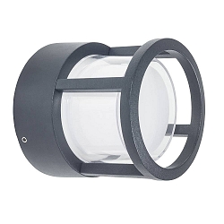 Applique da esterno ONE rotondo IP54, opale, nero