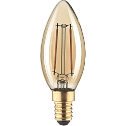 filament lamp candle C35 GOLD switchable C35 clear E14 2,5W 180lm 1800K 320 CRI 80-89 