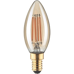 filament lamp candle C35 GOLD switchable C35 clear E14 4,5W 380lm 1800K 320 CRI 80-89 