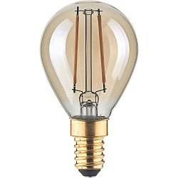 Ampoule  filament forme de gouttes GOLD commutable P45 clair E14 4,5W 380lm 1800K 320 CRI 80-89 