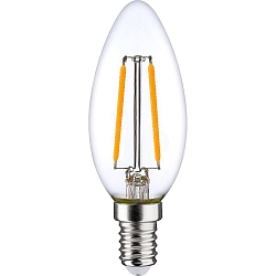LED Filament Kerzenform C35, E14, 2.5W 2700K 250lm, klar