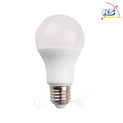 LED RGB/W A60 pear shape lamp VARILUX®, E27, 9W RGB/2700K 810lm, incl. remote, dimmable