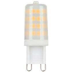 LED Leuchtmittel G9, 3W, 3000K, 350lm, IP20, opal
