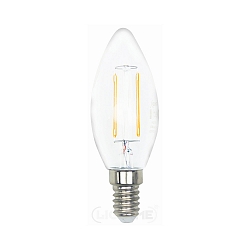 LED Filament Kerzenform C37, E14, 3W 2700K 250lm, dimmbar, klar