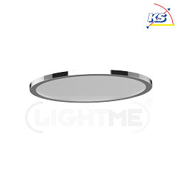 LED diffuser lamp rund, 30.2cm, GX53, 24W 2700K/4000K 2000lm, chrome