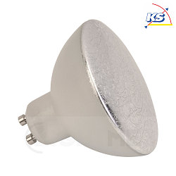 LED Kopfspiegel-Reflektorlampe, AQUA Ø 7cm, GU10, 4.9W 2700/4000K (CCT Switch) 400lm 110°, schaltbar, blattsilber