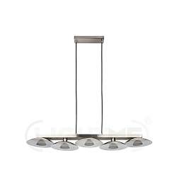 Luci a sospesione NIKKI 5-Lampadine, dimmerabile GU10, Argento-grigio dimmerabile