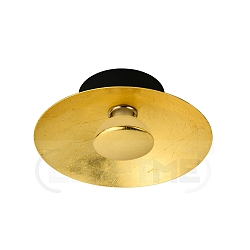 Deckenleuchte GOLDINO 1-flammig, inkl. GU10 5W 2700K 350lm (3-StepDim), Gold / Schwarz