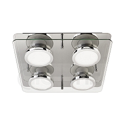 Plafoniera CHROMIA 4-Lampadine, dimmerabile GU10, Cromo, Raso dimmerabile