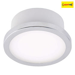 Plafoniera AQUA UNO rotondo, CCT Switch, commutabile GX53 IP44, cromo, lucido 
