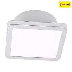 Plafoniera AQUA UNO angolare, CCT Switch, commutabile GX53 IP44, foglia d'argento 
