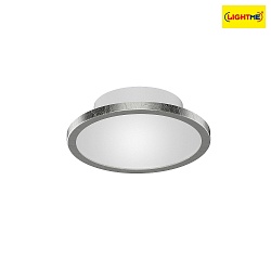 Plafoniera AQUA DISK-1 / 147MM 1-Lampadina, CCT Switch, commutabile GX53 IP44, foglia d'argento 
