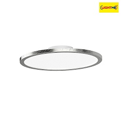 Plafoniera AQUA DISK-1 / 302MM 1-Lampadina, CCT Switch, commutabile GX53 IP44, foglia d'argento 