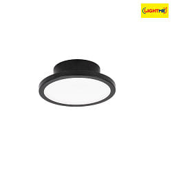 Deckenleuchte AQUA DISK-1, IP44, 1-flammig, inkl. GX53 Diffusor ( 14.7cm), 8W 650lm 2700/4000K 540lm 110, mattschwarz