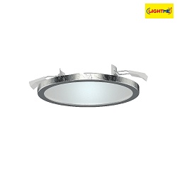 Apparecchio da incasso a soffitto AQUA PLANO  14.7CM rigido, CCT Switch, commutabile GX53 IP44, foglia d'argento 