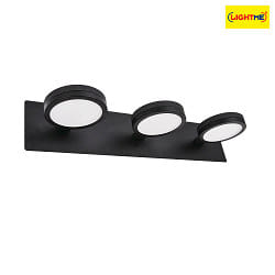 Spiegel-Wandleuchte AQUA ONNA, 3-flammig, IP44, inkl. 3x GX53 Diffusor, je 6W 2700K/4000K (CCT Switch) 500lm 110, schwarz