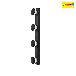 Luminaire de miroir AQUA HOLLYWOOD SPL 4 flammes, CCT Switch, commutable GU10 IP44, noir mat 