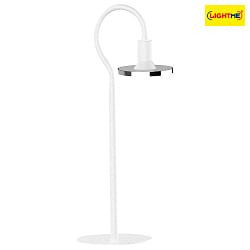 Lampe de table SIMPLESSA GU10, chrome, blanche gradable