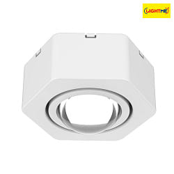Kreativ-Deckenleuchte MOSAIK, 230V, 6-eckig, kombinierbar, inkl. LED POWERLENS GX53, 4.8W 2700K 420lm 60, Gips, wei