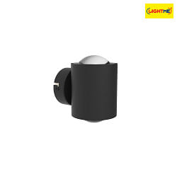 Lampada da parete POWERLENS DUO su / gi, diretto GX53 IP20, satinato, nero opaco