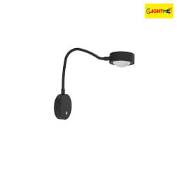 Lampada da parete POWERLENS FLEX diretto GX53 IP20, satinato, nero opaco