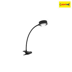 clamp lamp POWERLENS FLEX bendable GX53 IP20, satined, black matt