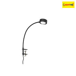 Lampada da tavolo POWERLENS FLEX piegabile GX53 IP20, satinato, nero opaco