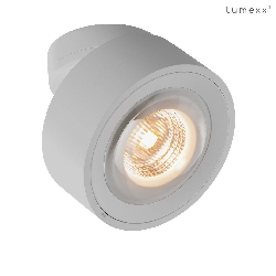 Apparecchio di superficie EASY LENS W120 girevole IP20, bianco dimmerabile