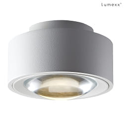 Luminaire de surface EASY LENS W120 pivotant IP20, blanche gradable