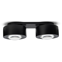 Spot EASY LENS DOUBLE LED Dim-To-Warm IP20, Nero dimmerabile