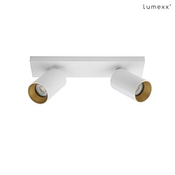 Deckenleuchte SPOTON 2, Rosette eckig, 2-flammig, GU10, IP20, wei