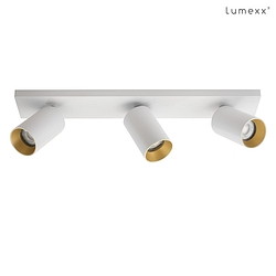 Deckenleuchte SPOTON 3, Rosette eckig, 3-flammig, GU10, IP20, wei