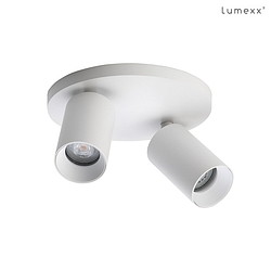 Deckenleuchte SPOTON CIRCLE 2, Rosette rund, 2-flammig, GU10, IP20, wei