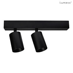 Spot A BLOC TWO  2 flammes IP20, noir gradable
