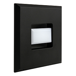 LED-Wandeinbauleuchte TINA, IP20, eckig, 8.5 x 8.5cm, 230V, 1W 10-45lm 3000K 100�, 320� drehbar, schaltbar, schwarz