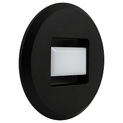 LED-Wandeinbauleuchte TINA, IP20, RUND, � 8.5cm, 230V, 1W 10-45lm 3000K 100�, 320� drehbar, schaltbar, schwarz