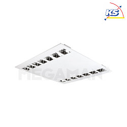 LED grid panel ESTELA for offices, UGR <19, 62x62cm, IP20, 30W 4000K 3500lm 90, incl. driver, white