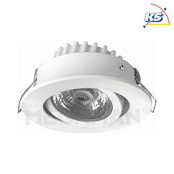 LED Einbaustrahler RICO HR, IP44, 9W 2800K 700lm 36, CRi> 90, schwenkbar, dimmbar, Wei