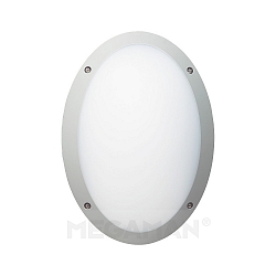 Outdoor LED Aufbauleuchte FONDA, IP66 IK10, OVAL, 32.8 x 23.5cm, 180-260V AC/DC, 10.5W 4000K 800lm, vandalismusgeschtzt