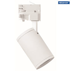 3-Phasen Strahler MORA, IP20, inkl. Adapter + GU10 LED, 4.2W 2800K 345lm 680cd 36 (schaltbar), Kunststoff, wei