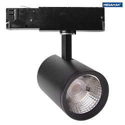 Faretto trifase MARCO 90 DBT regolabile, commutabile, focalizzabile IP20, nero 