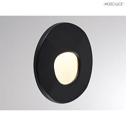 Luminaire d'encastrement mural  WALL 68R SINA rond IP20, noir gradable