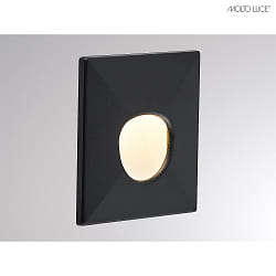 Luminaire d'encastrement mural  WALL 68R SINA angulaire IP20, noir gradable