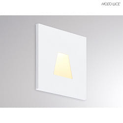 Luminaire d'encastrement mural  WALL 68R angulaire IP44, blanche gradable