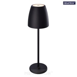 Lampada da tavolo a batteria TAVOLA su / gi, dimmerabile IP54, Nero, Bianco opaco dimmerabile