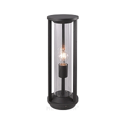 Pollerleuchte CILLO, IP65, Hhe 50cm, E27 max. 15W, Alu-Druckguss anthrazit / Glaszylinder klar