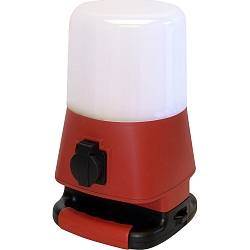 Lampada da lavoro HELFA resistente agli urti, con presa IP54, Rosso, Nero 