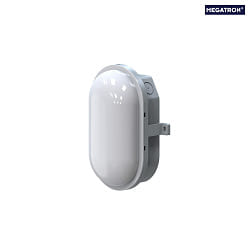 LED Ovalleuchte ZELLA NEO SENSOR CCT, IP54 IK08, mit HF-Sensor 6,6/4,8W (multi) 3000/4000K (CCT) 800/620lm 120, grau /opal